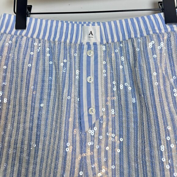 ANTHROPOLOGIE The Wren Boxer Shorts Sequin Edition in Light Blue Size Small - Picture 5 of 12